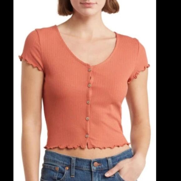 Madewell Tops - Madewell Button Front Tee Medium